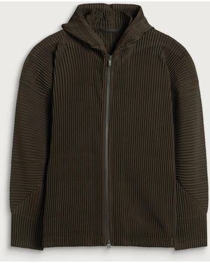 Homme Plissé Issey Miyake Pleated Blouson Jacket - Green