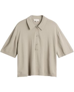 Stel Knit Polo Top - Brown