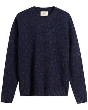 Folk Chain Crew Neck Jumper - Blue