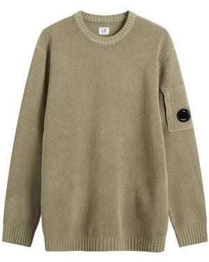 C.P. Company Chenille Ribbed Knit Sweater - Green