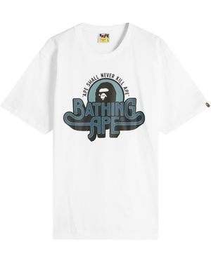 A Bathing Ape Genuine Garment Logo T-Shirt - Blue