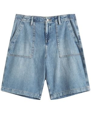 GOOD AMERICAN Lite Linen Bermuda Short - Blue