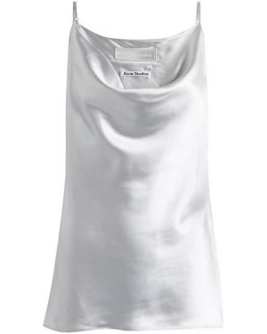 Acne Studios Temi Shiny Satin Cami Top - Gray