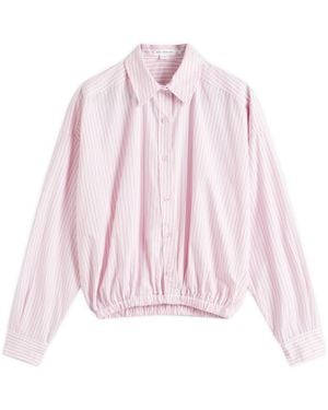 GOOD AMERICAN Poplin Bubble Shirt - Pink
