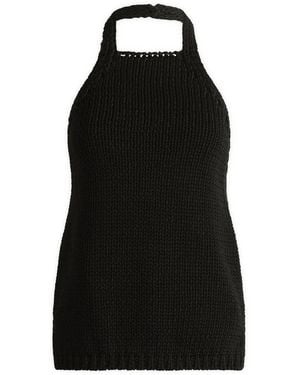 Rohe Rohe Chunky Knit Halter Top - Black