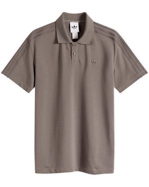 adidas 3 Stripe Polo - Brown