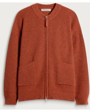 FRIZMWORKS Wool Deck Zipup Cardigan - Orange