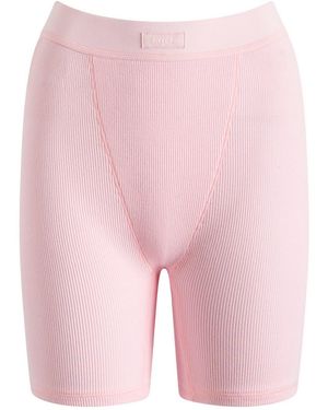 Skims Cotton Rib Boxer - Pink