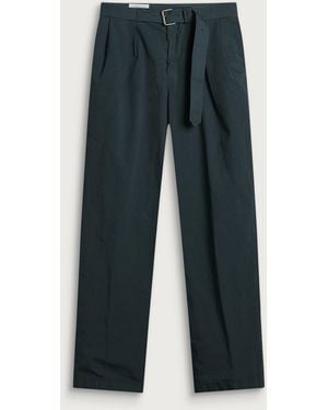 Dries Van Noten Preaches Overdye Belted Trousers - Blue
