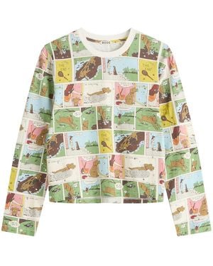 Bode Comic Strip Long Sleeve Top - Green