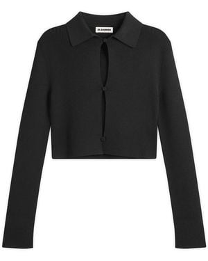 Jil Sander Button Front Cardigan - Black