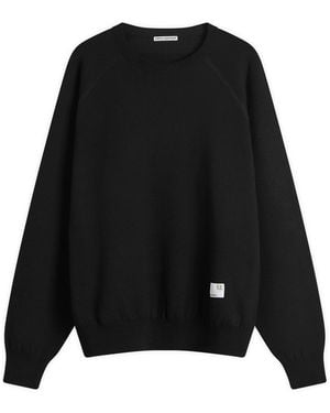 Uniform Experiment Ue Jacquard Logo Knit Jumper - Black