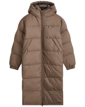 Dickies Alatna Long Puffer Coat - Brown
