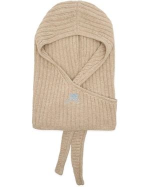 Ganni Core Future Wool Knit Balaclava - Natural