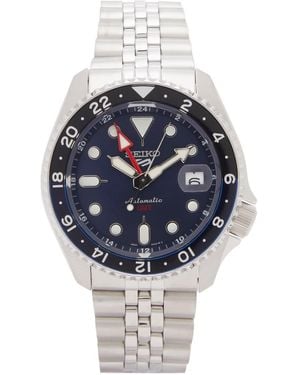 Seiko 5 Sports Blueberry Gmt Skx Re-Interpretation Watch - Metallic