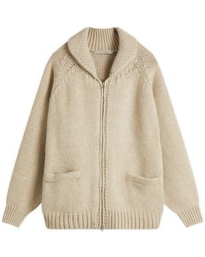 FRIZMWORKS Cowichan Zip Up Cardigan - Natural