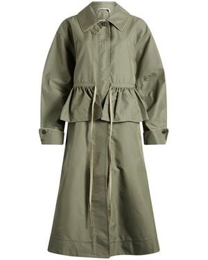 Damson Madder Myrtle Trench Coat - Green