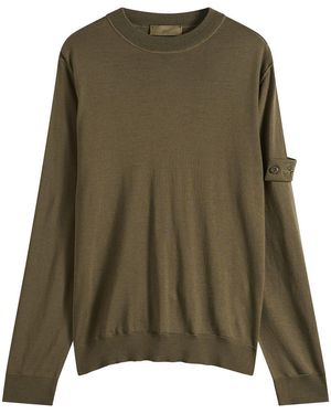Stone Island Ghost Light Pure Wool Jumper - Green
