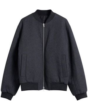 Dries Van Noten Brushed Cotton Twill Bomber Jacket - Black