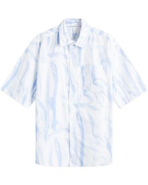 WOOD WOOD Aaron Short Sleeve Shirt - Blue