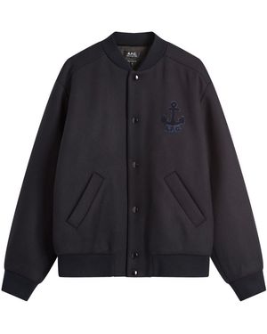 A.P.C. Micka Varsity Jacket - Black