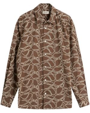 Forét Dawn Embroidered Shirt - Brown
