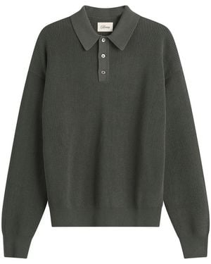 Ronning Long Sleeve Knit Polo - Green