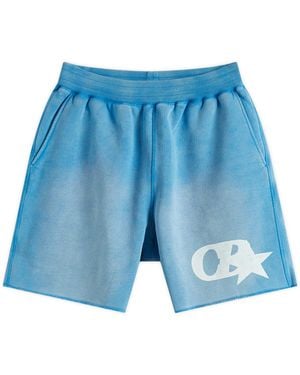 Cole Buxton Cb Star Distressed Shorts - Blue