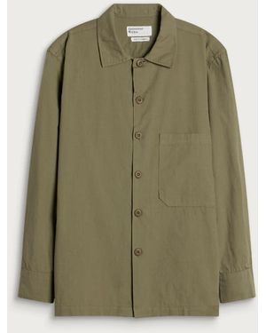 Universal Works Slub Shirting Fatigue Shirt - Green