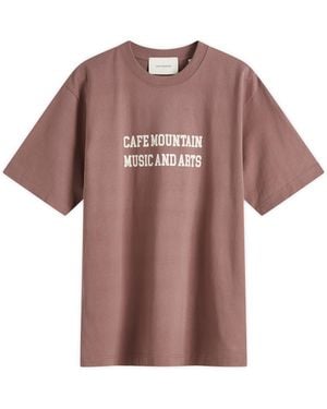 Cafe Mountain Music And Arts T-Shirt - Brown