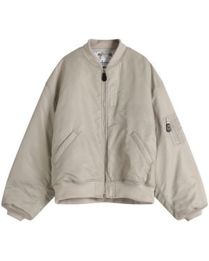 ANGLAN End. X Parachute Ruched Bomber Jacket - Grey