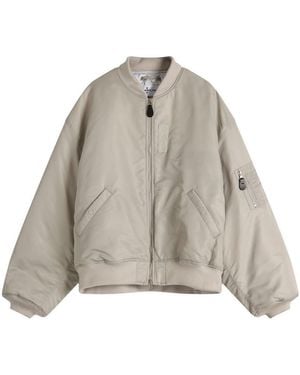 ANGLAN End. X Parachute Ruched Bomber Jacket - Gray