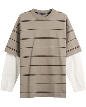 Comme des Garçons Horiztonal Stripe Long Sleeve Top - Grey