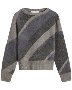 Toga Toga Regimental Knit Pullover - Gray