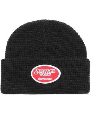 Service Works Waffle Patch Beanie - Black