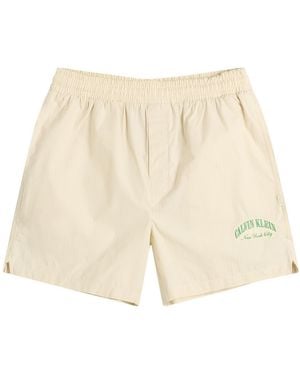 Calvin Klein Heritage Crest Cotton Poplin Sleep Short - Natural