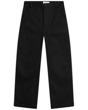 Studio Nicholson Denver Cotton Canvas Workwear Pant - Black