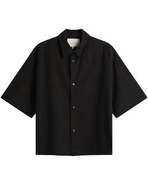 Studio Nicholson Sanko Cotton Linen Boxy Shirt - Black