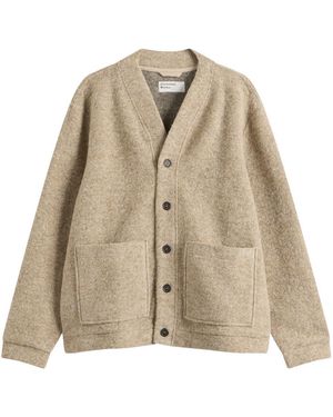 Universal Works Wool Fleece Advance Cardigan - Natural