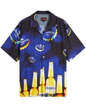 Pleasures Cerveza Vacation Shirt - Blue