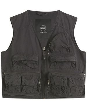 BOILER ROOM Multi Pocket Gilet - Black