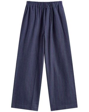 Baserange Claude Flannel Trousers - Blue