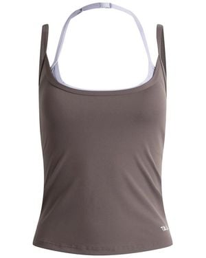 Tala Double Layer Strappy Vest - Brown