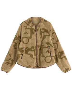 KA_YO_Prototype Petroglyph Fleece Jacket - Green
