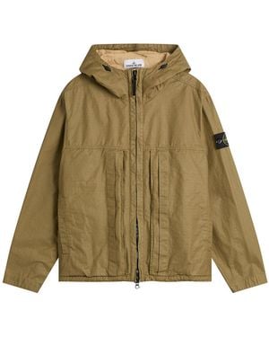 Stone Island Double Coated Cotton Ripstop Short Parka - Green