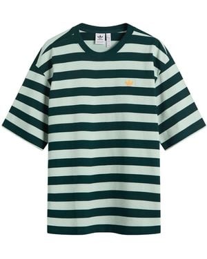adidas Striped Ss T-Shirt - Green