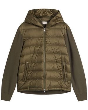 Moncler Hybrid Zip Through Hooded Jacket - Green