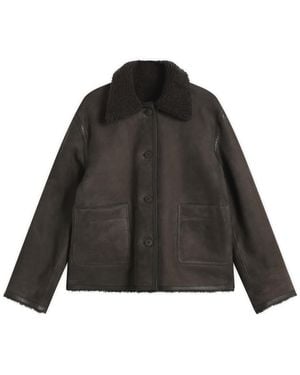 Closed Shearling Jacket - Black