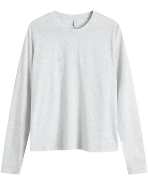 Skims Relaxed Tees Long Sleeve T-Shirt - White