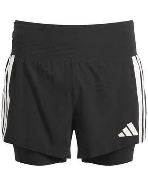 adidas Adizero Running 2-In-1 Gel Pocket Shorts - Black